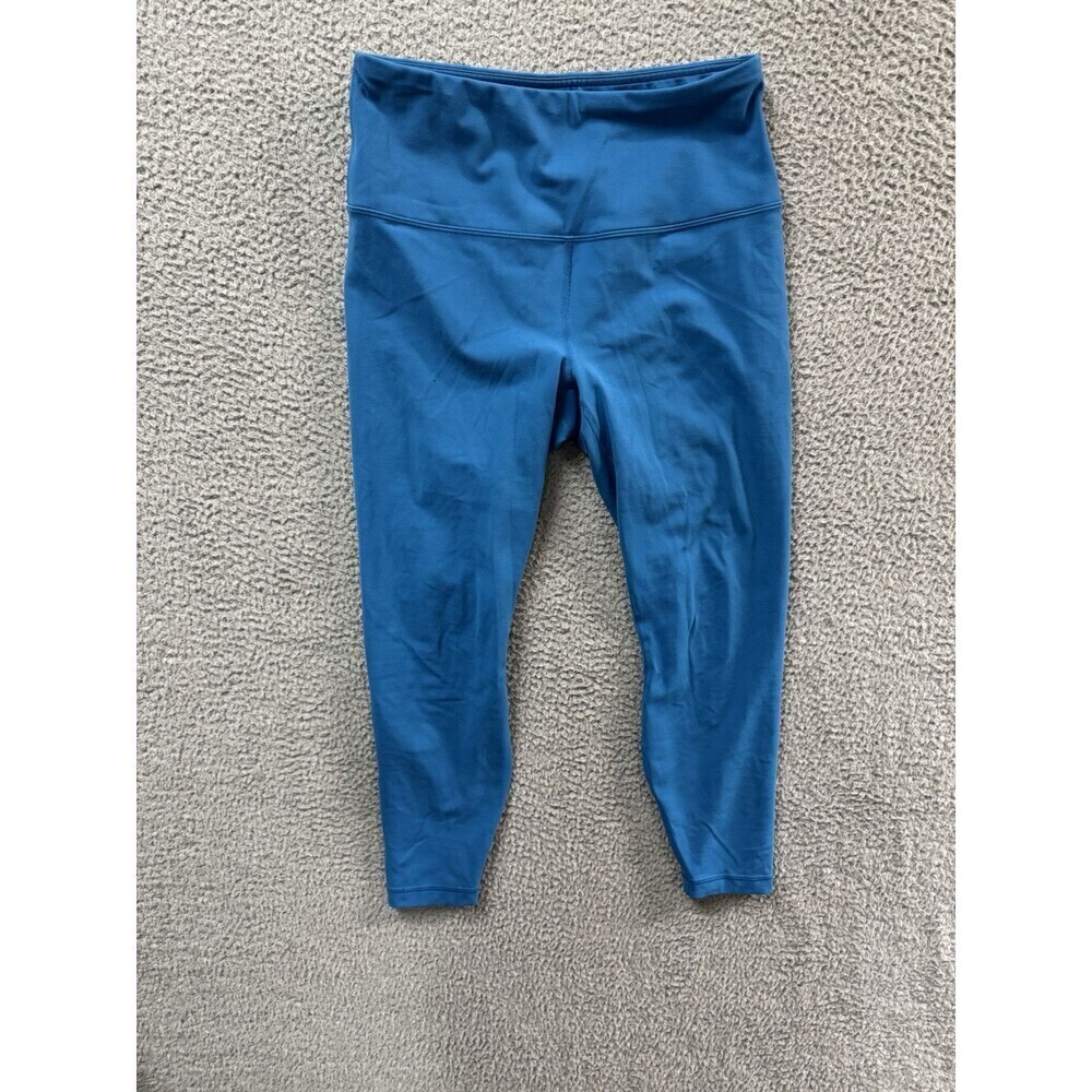 Yogalicious Leggings Womens M Blue Cropped Stretch Activewear Gym Workout